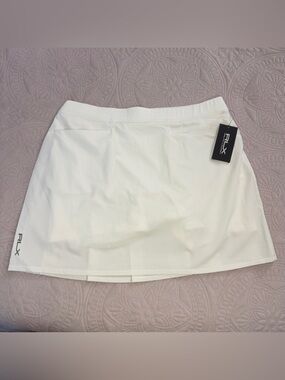RLX Ralph Lauren Golf Core White Athletic Skort -Back Pleats